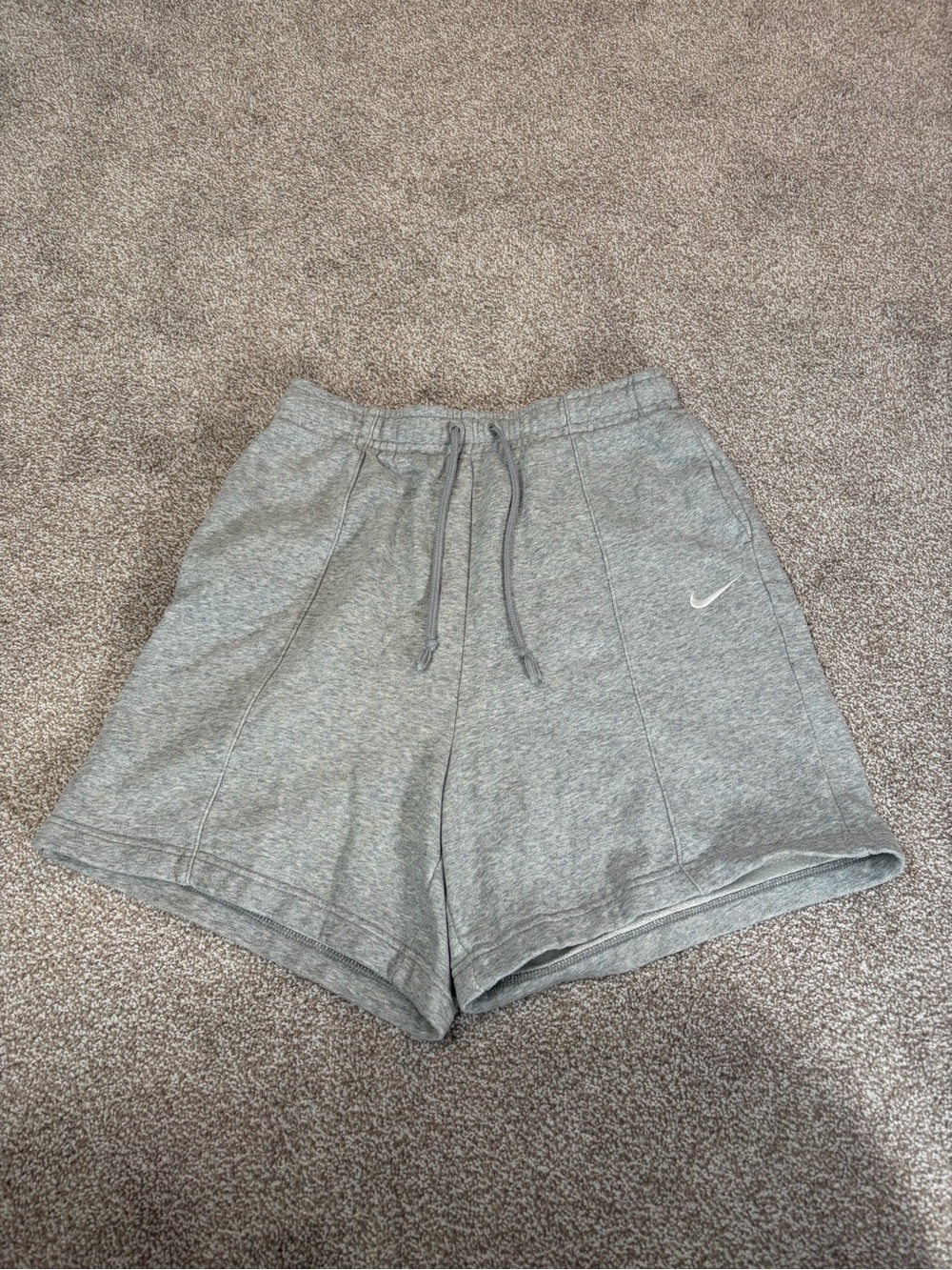 Nike Women's Light Gray Athletic Drawstring Shorts